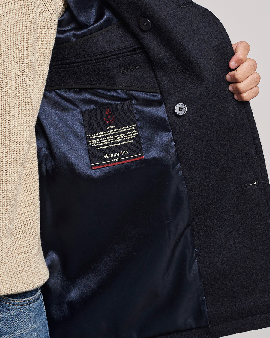 Armor-lux Kermor Wool Peacoat Navy
