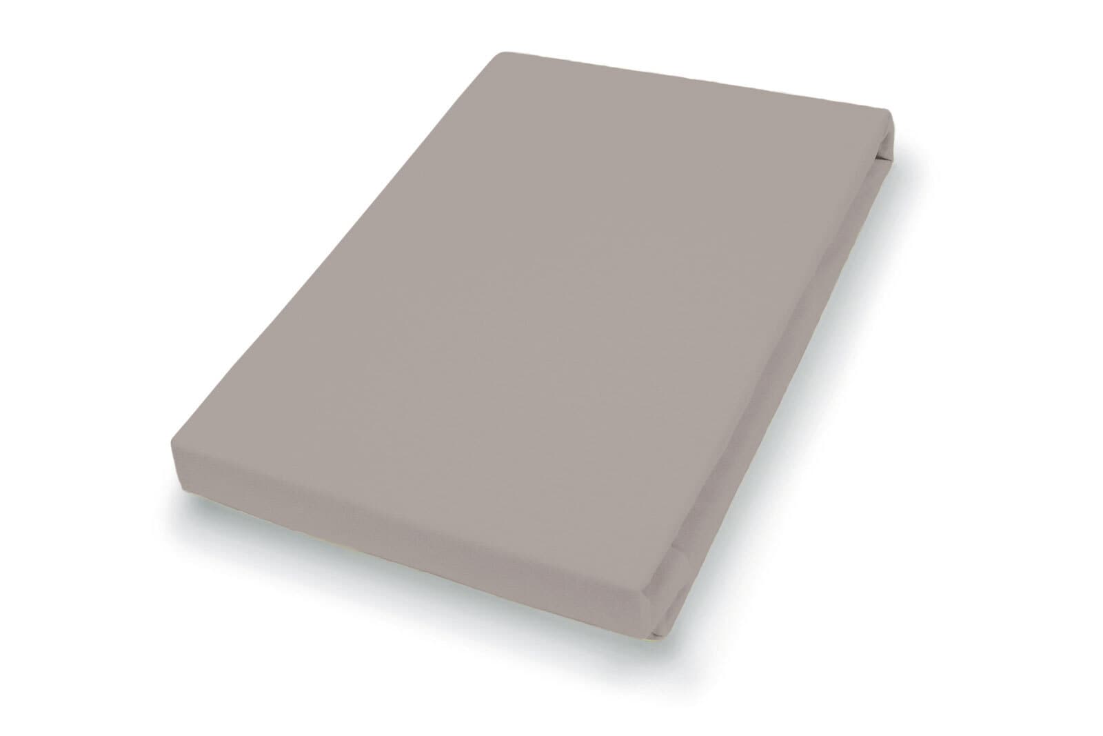 Jersey-Spannbetttuch Baumwolle Grau ca. 180 x 200 cm