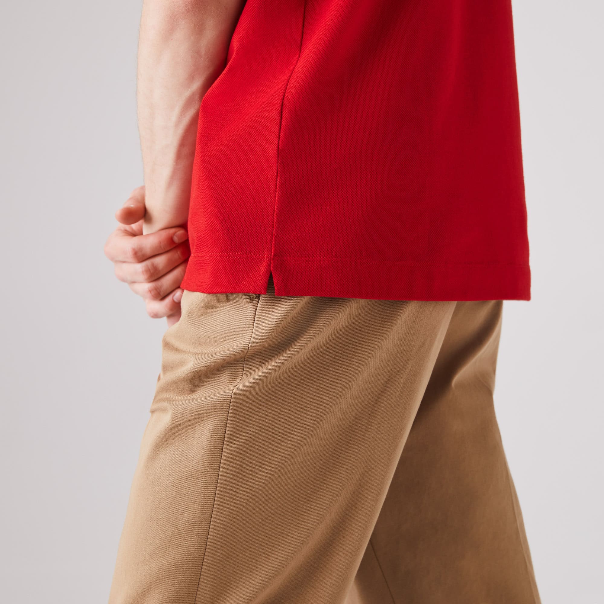 Smart Paris Stretch Cotton Piqué Poloshirt Kurze Ärmel - Rot - Lacoste - Herren