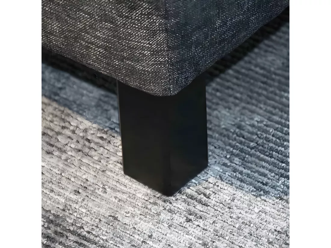 BELLECOUR LITERIE | Pied de lit carré en bois Noir Hauteur 15 cm (vendu à l'unité)