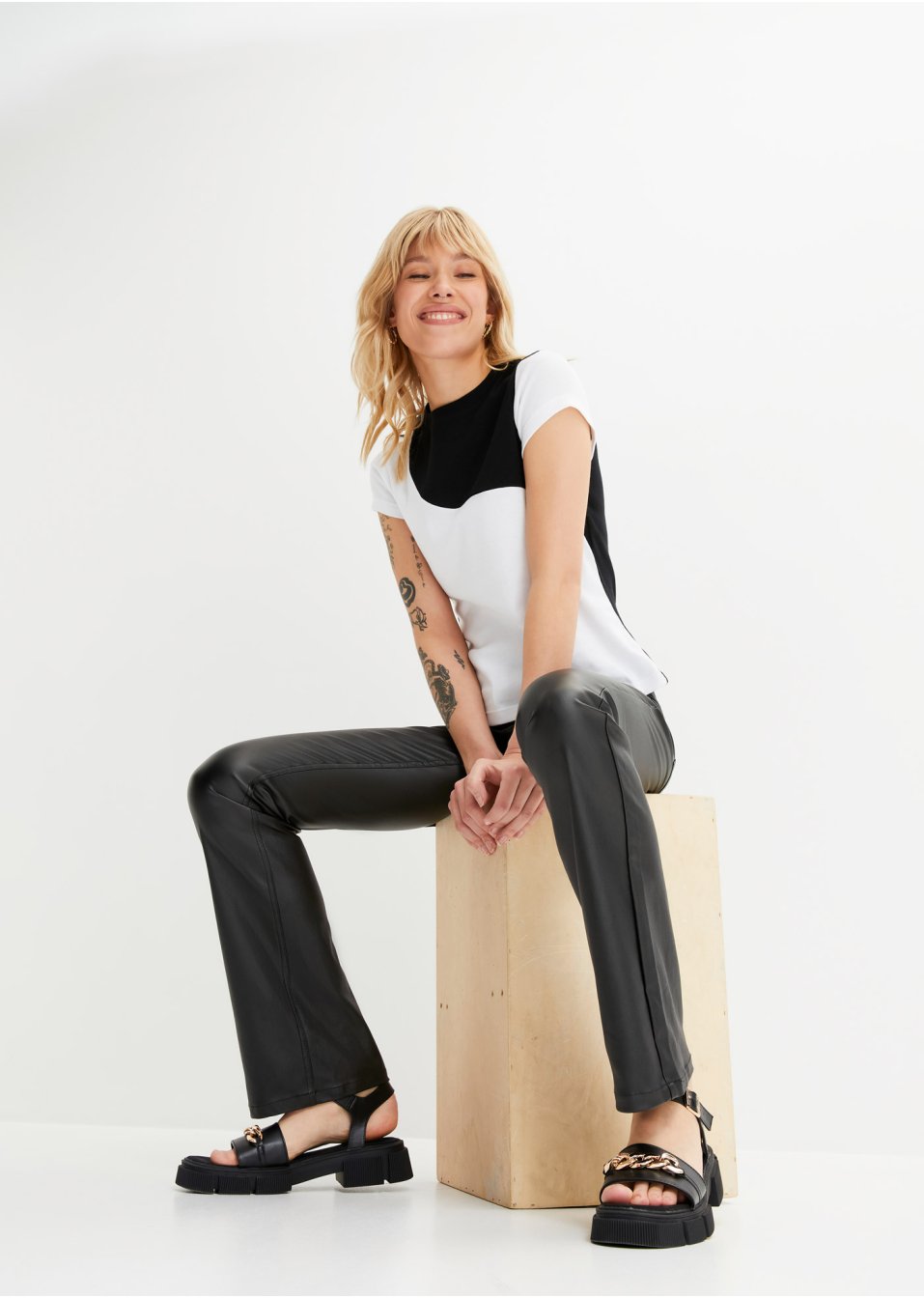 T-shirt color block en coton
