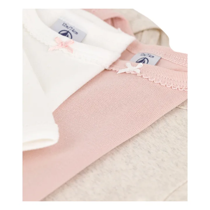 Petit Bateau Lot 3 Bodies Unis | Rose