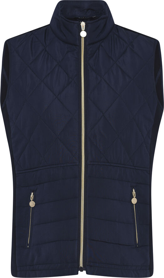 Micha Waistcoat_ Quilt andJerseyMix Navy