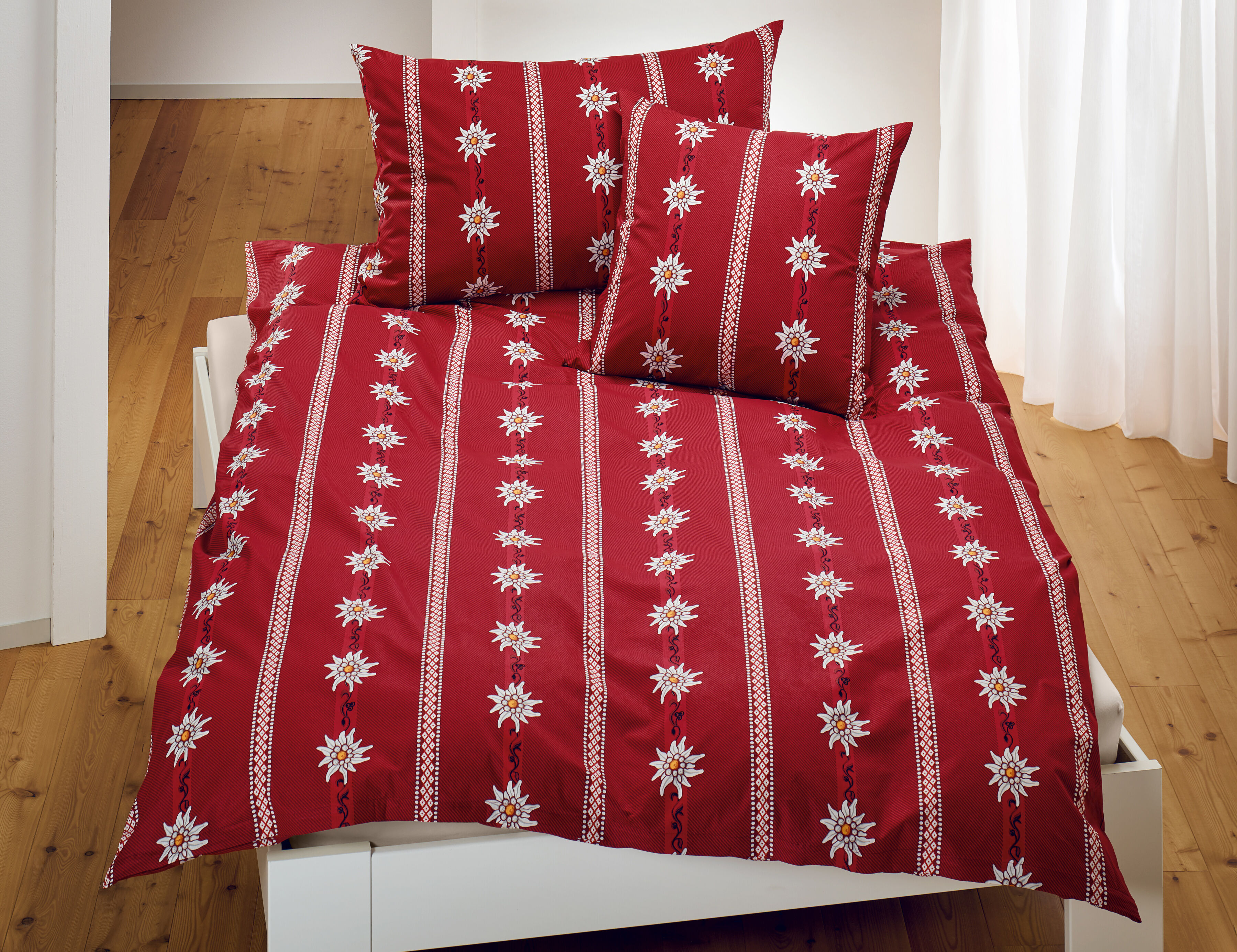 Bettwäsche mit Edelweiss-Motiv