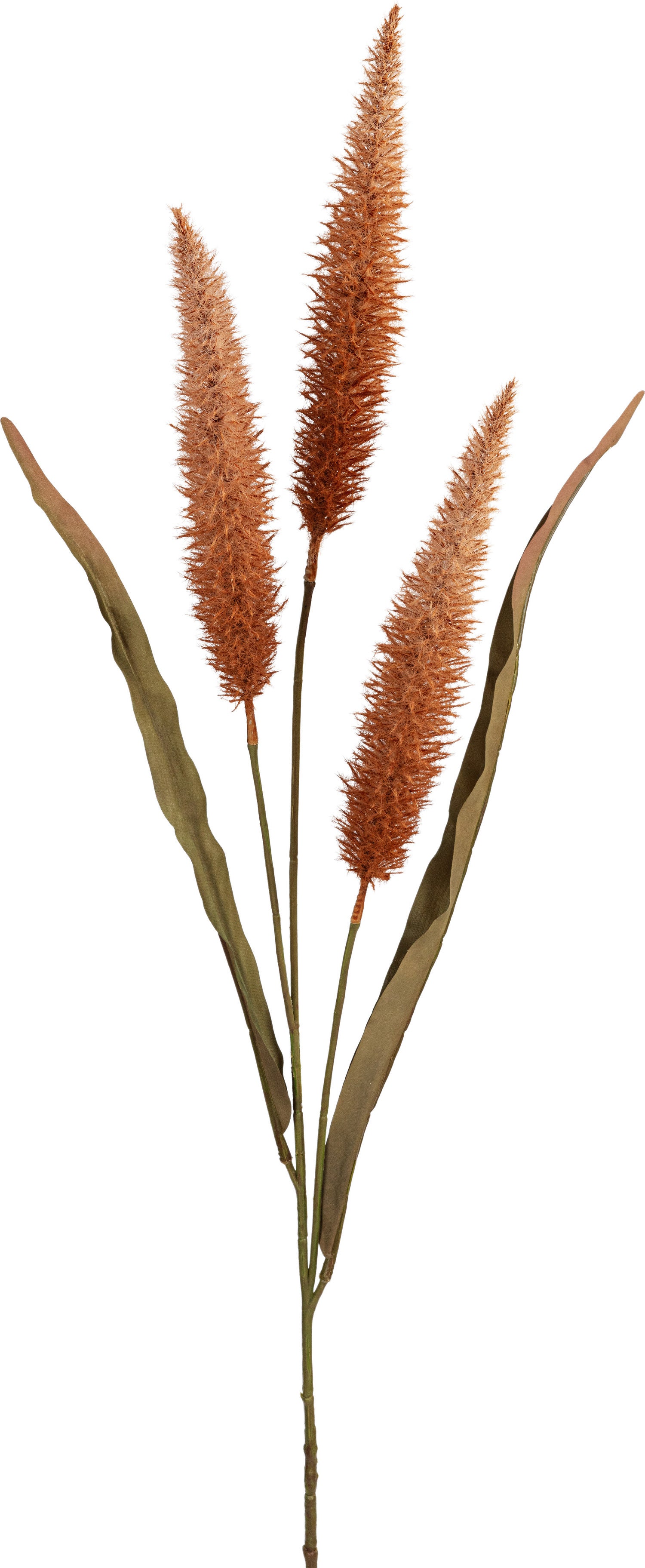Louis Maes kunstbloem Pennisetum oranje 92 cm