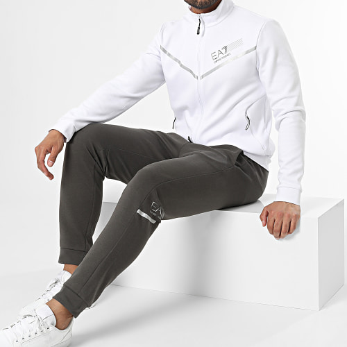 Ensemble De Survetement 3RPV60-PJMBZ Blanc Gris Anthracite