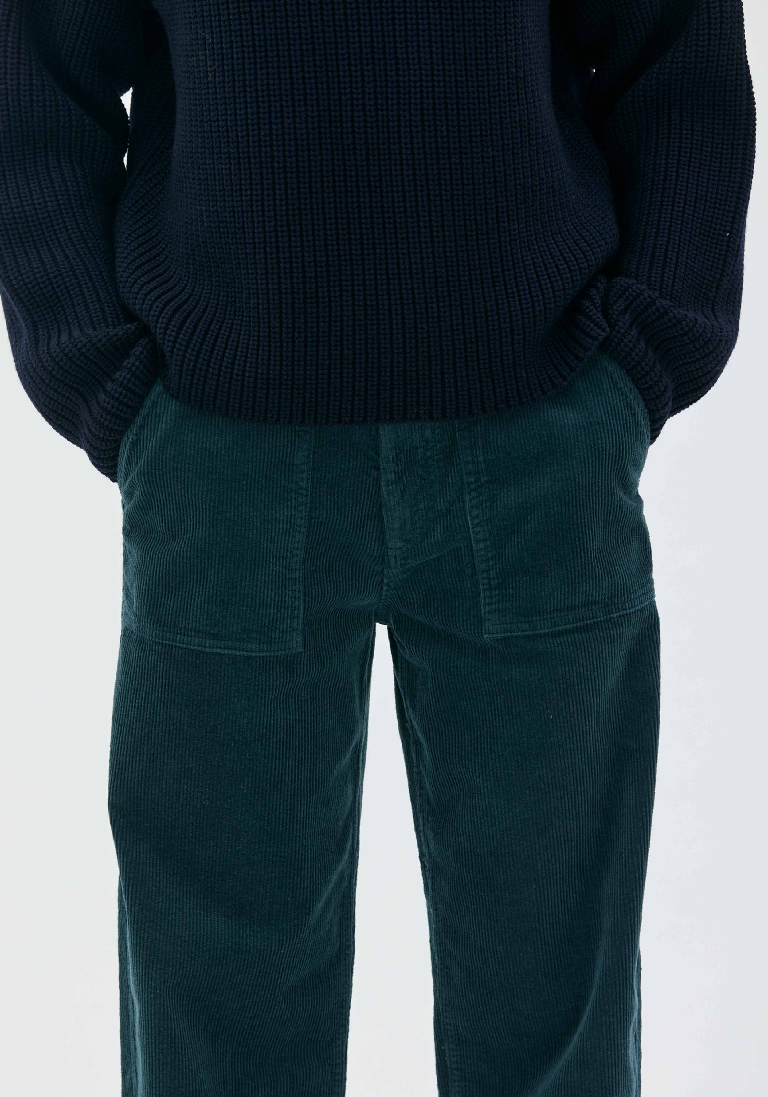 Maska Cord-Hose Ruth Dark Bottle Green