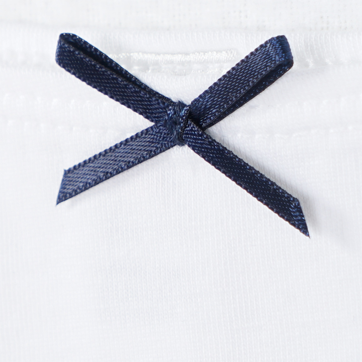Yigga 3 Mädchen Pantys mit Bio-Baumwolle weiss / dunkelblau