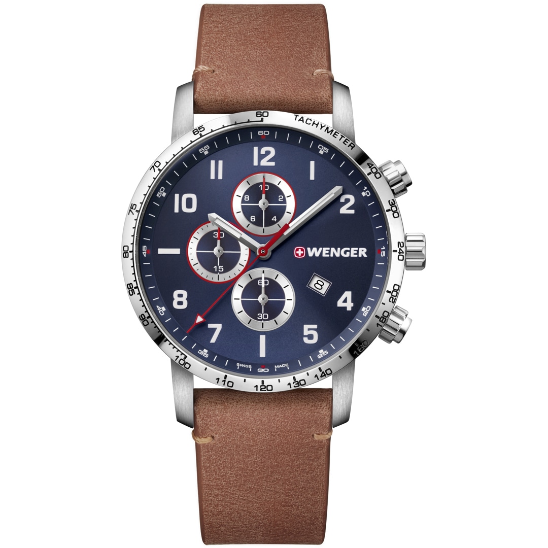 Wenger Attitude Chrono Braun / Blau Ø 44mm