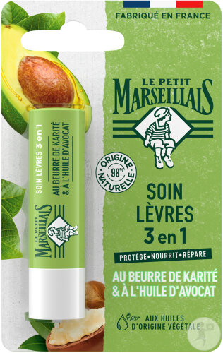 Le Petit Marseillais Soin Lèvres 3-En-1 Karité Avocat Stick 4,9g