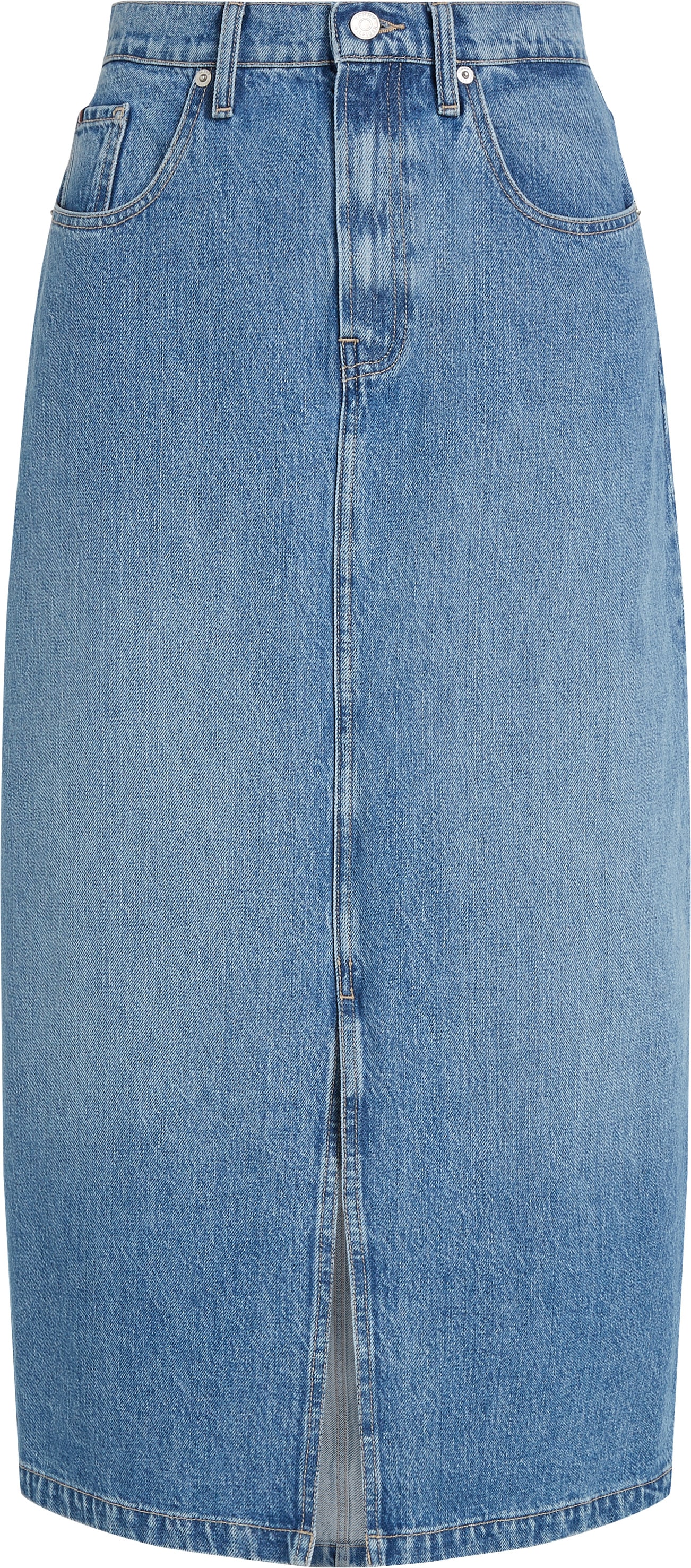 Tommy Hilfiger Jeansrock »DNM MIDI STRAIGHT SKIRT HW UMA« in blauer Waschung