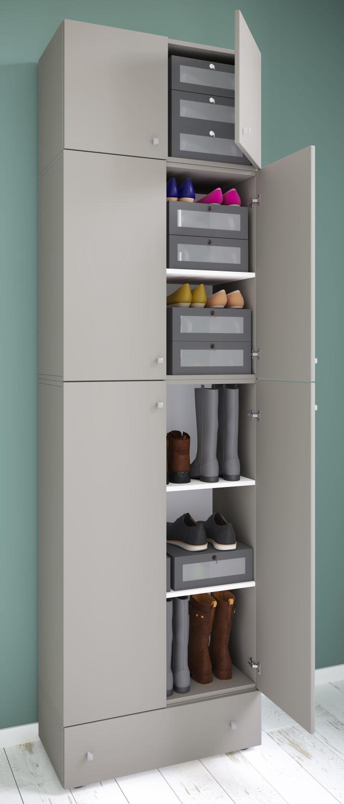 Mehrzweckschrank LONA XXL - grau - Holz - 240 cm