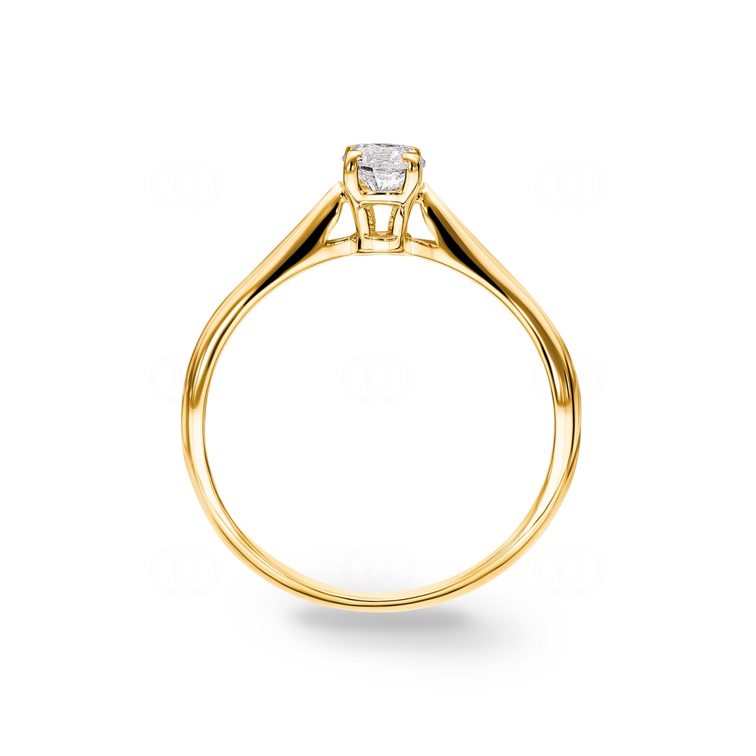 Verlobungsring 750/18 K Gelbgold mit Diamant 0.30 ct H/si