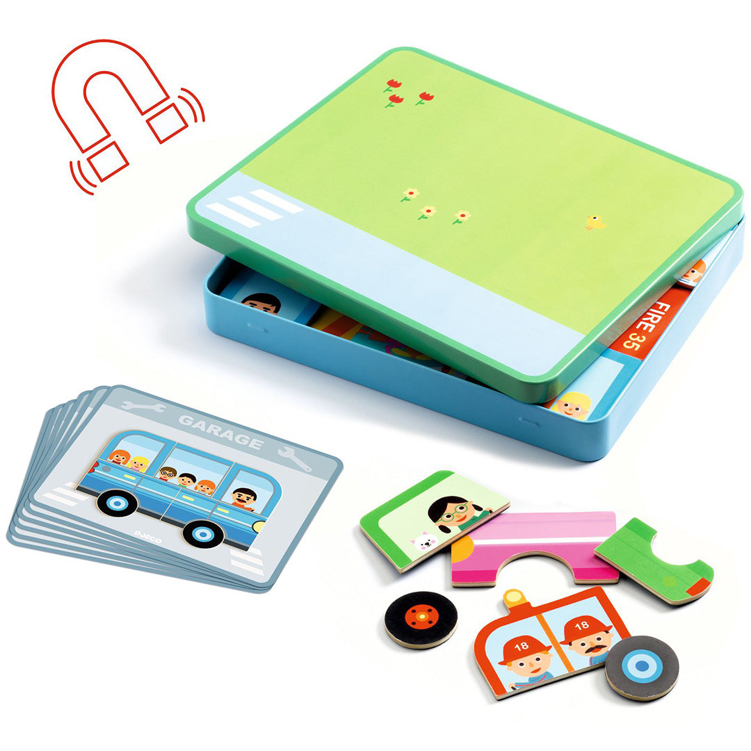 djeco magneetset inzebox vehicles - 36st