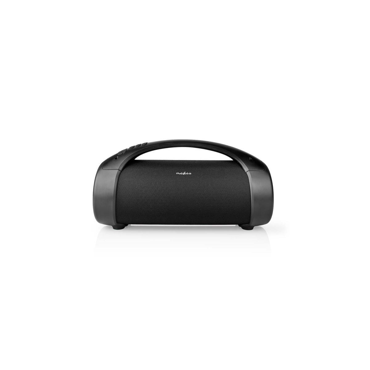 Nedis Bluetooth® Party Boombox | 6 timer | 2.0 | 50 W | Media avspilling: AUX / USB | IPX5 | Linkable | Bære håndtak | Party lys | Sort