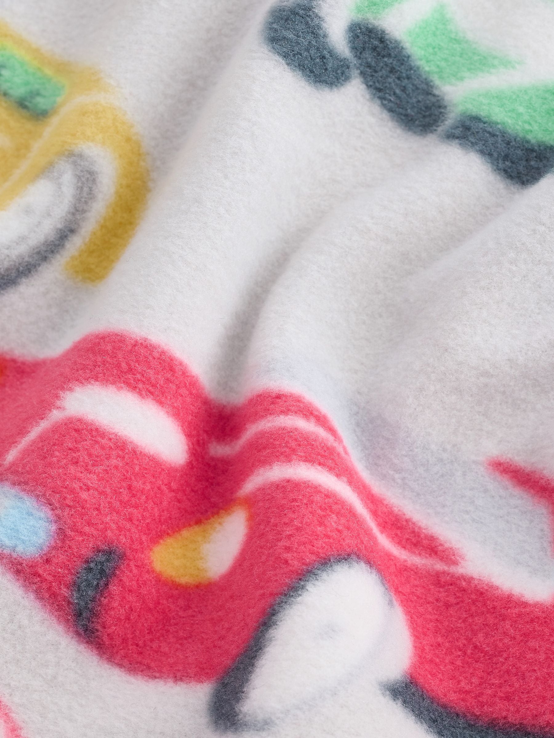 Cath Kidson Rood/Ecru Witte Auto's - Single Cosy Fleece Pyjamas