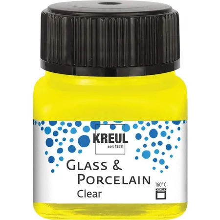 KREUL Glass & Porcelain Clear, gelb, 20 ml