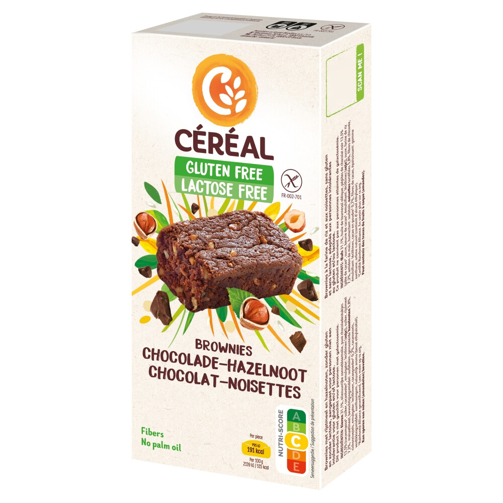 4x Céréal Brownies Chocolade en Hazelnoot 150 gr