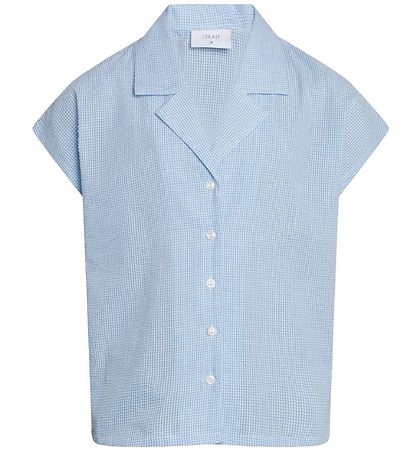 Grunt Bluse - Suisu Check - Hellblau m. Karos