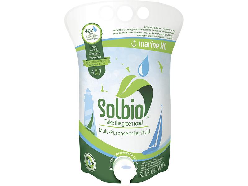 Solbio Toilettenflüssigkeit Marine XL 1.6 L Toilettenflüssigkeit für Bootfahrer, 40 Dosierungen