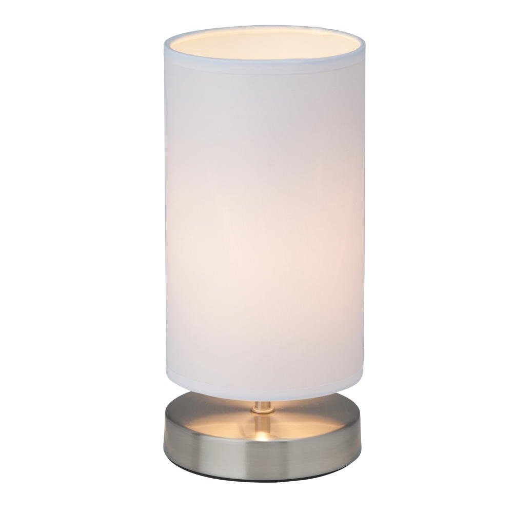 Clarie tafellamp in zilver en wit E14