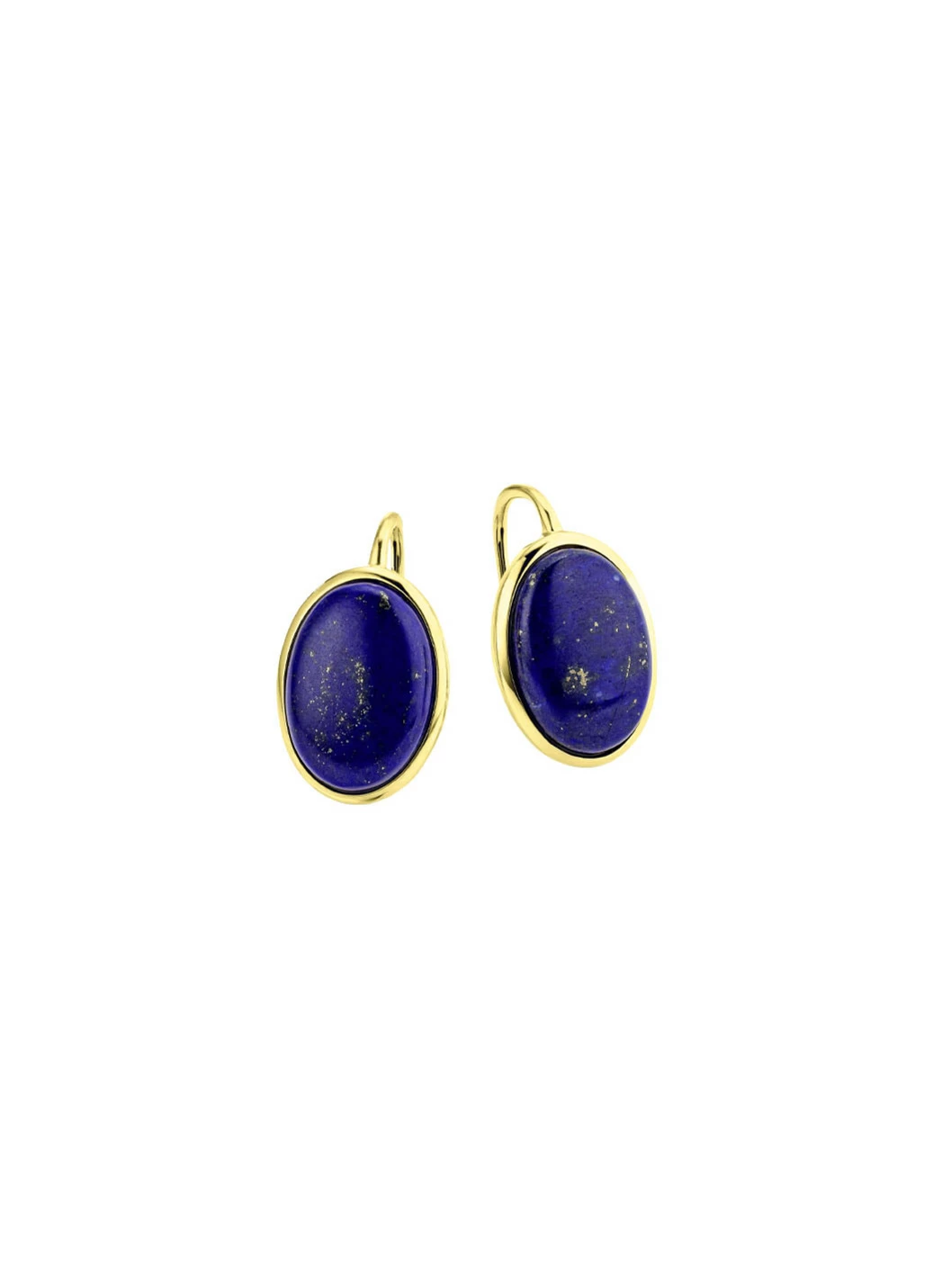 Vergoldete Ohrringe mit Lapislazuli