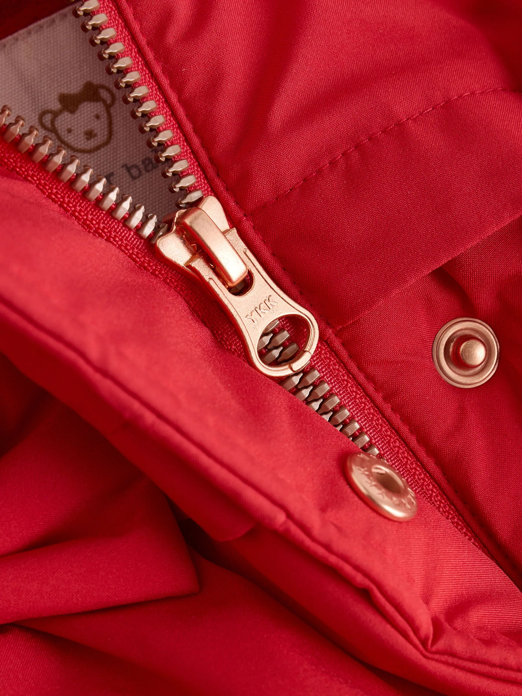 Rood - Gewatteerd babyjasje met strik (0mnd -2jr)