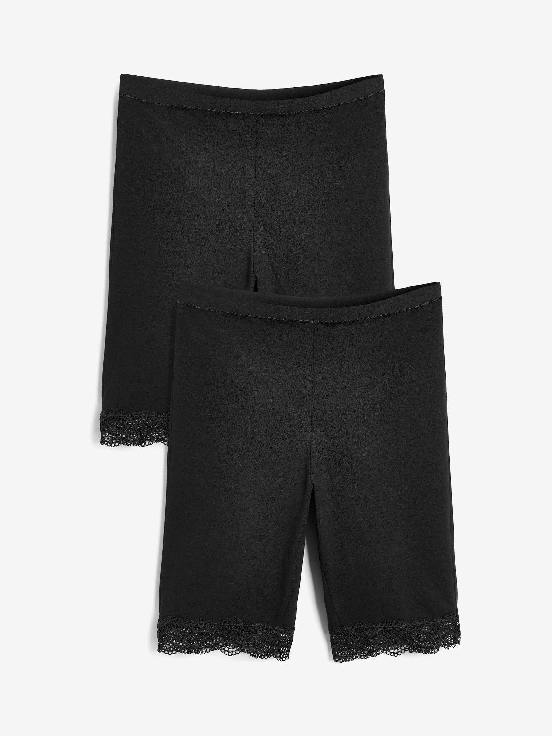 Zwart - Verpakking van 2 shorts tegen schuren