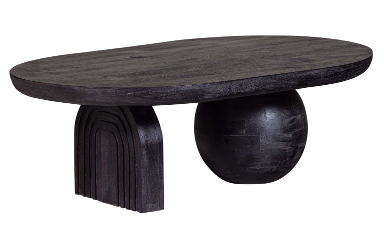 WOOOD Steppe salontafel mangohout zwart