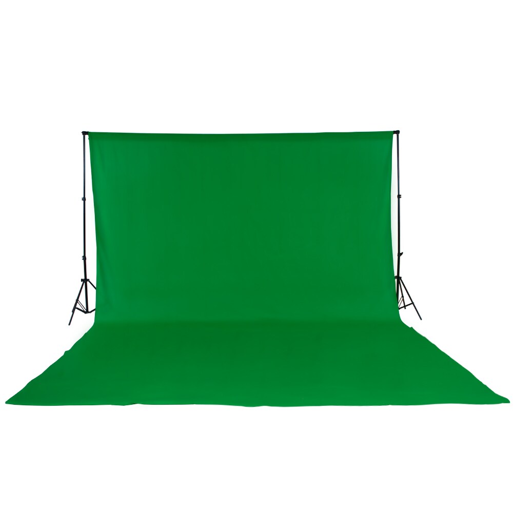 tectake® Fotohintergrund-Set, 6 x 3 m, mit 2 Teleskopständern aus Aluminium, inklusive Tragetasche