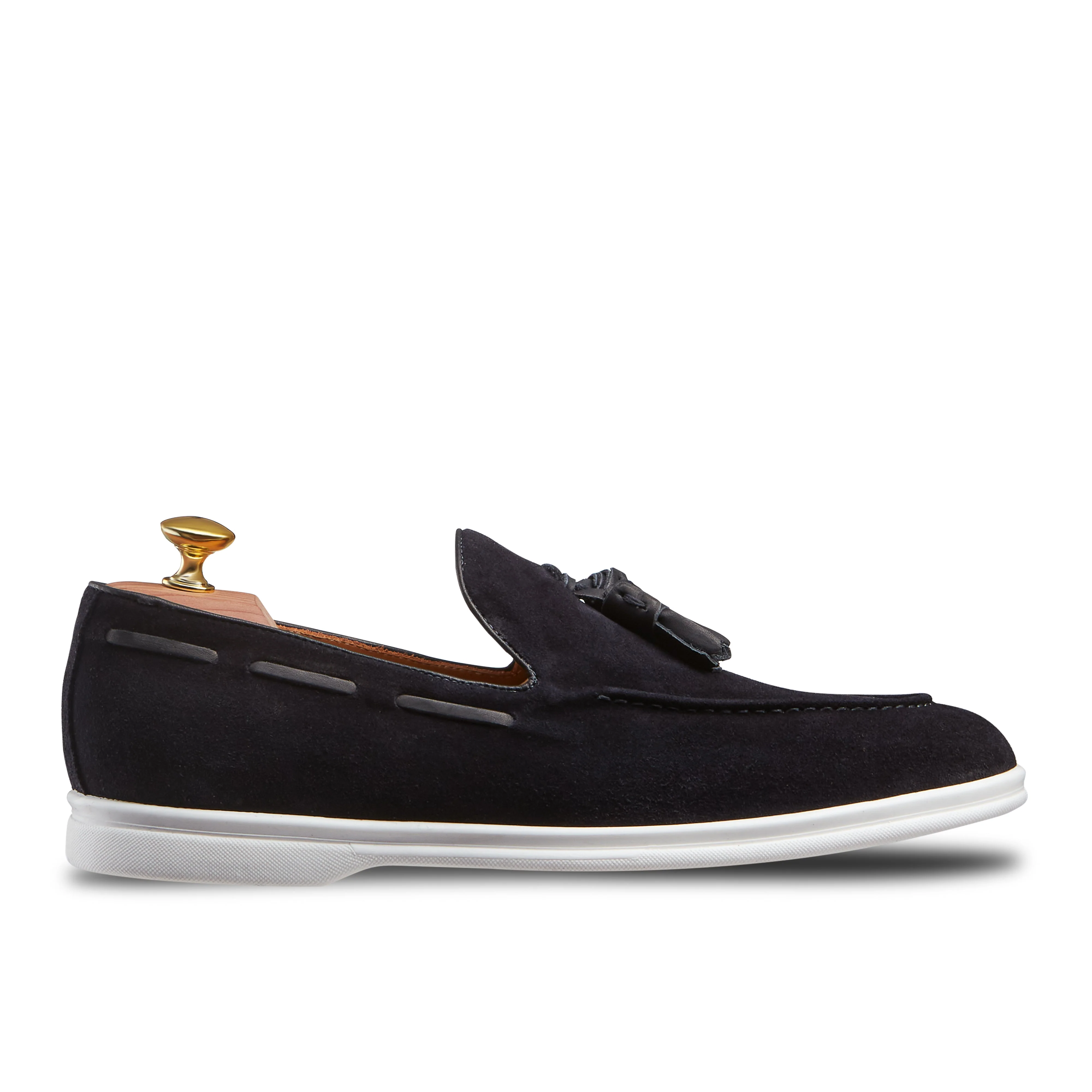 Mocassin à pampille Melia 397 veau velours bleu marine