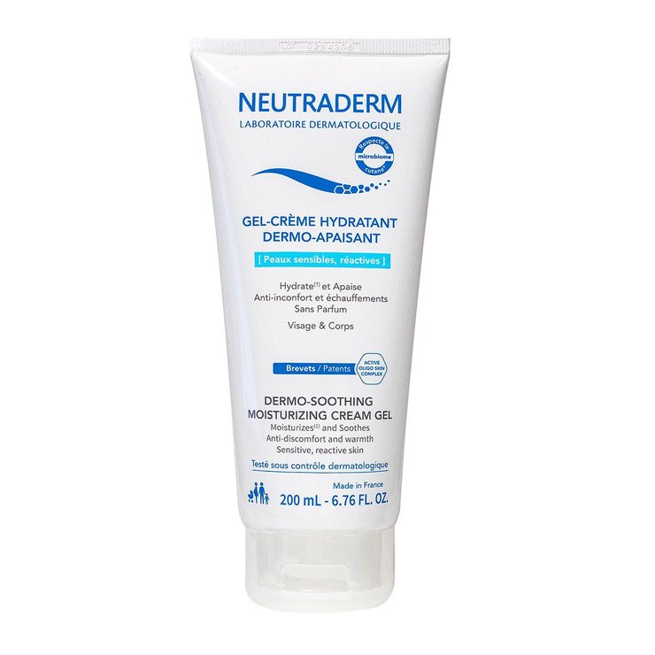 Gel crème hydratant apaisant peau sensible 200ml