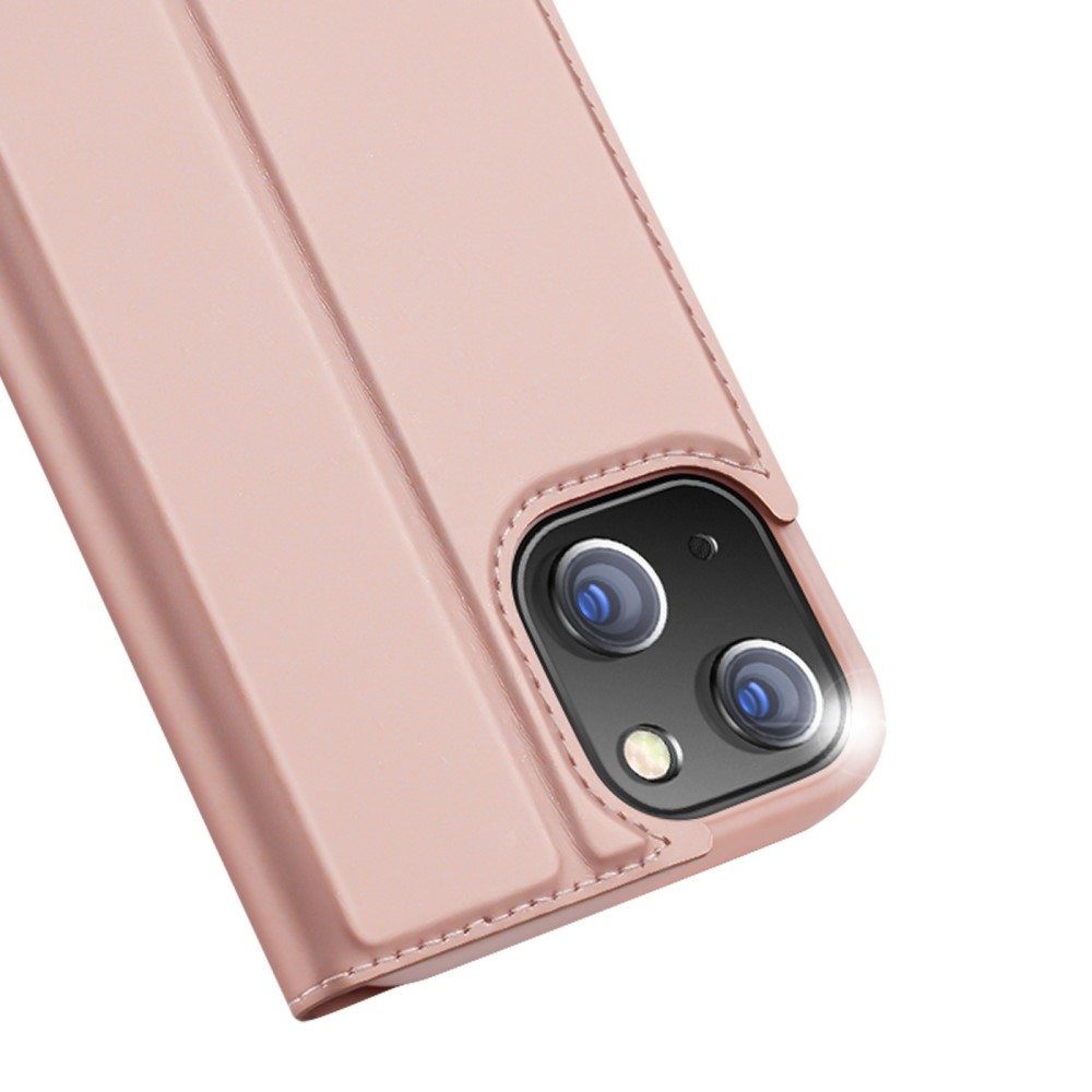 iPhone 14 Flip Wallet Cover Leder Tasche - Roségold