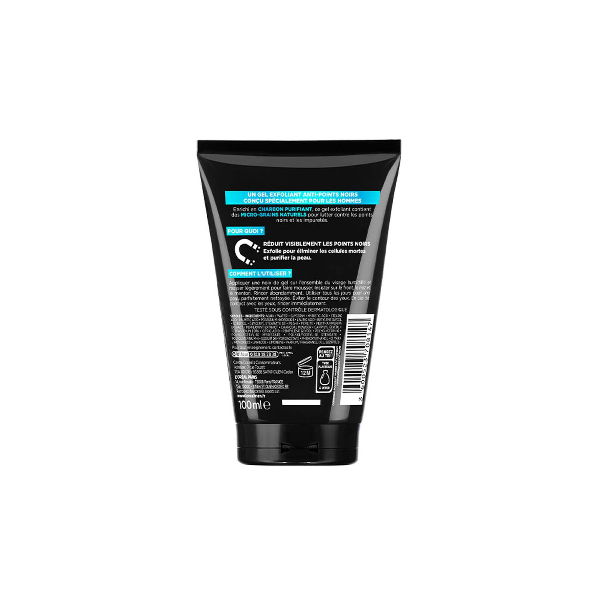 Men Expert Pure Carbon Gel Ultra-Désincrustant Anti-Points Noirs