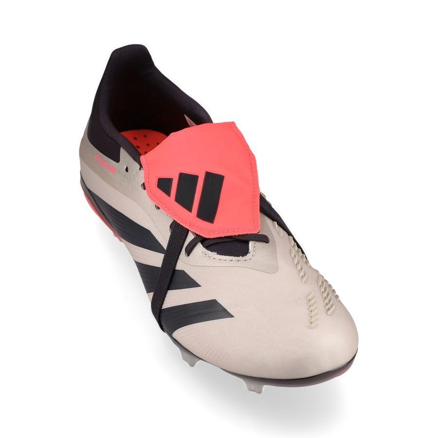 adidas Predator Elite Fold-over Tongue FG Vivid Horizon - Argenté/Aurora Black/Turbo Enfant