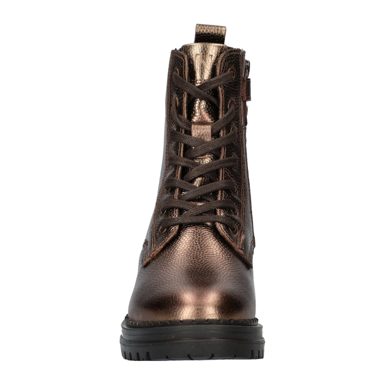 Nelson Kids leren veterboots brons