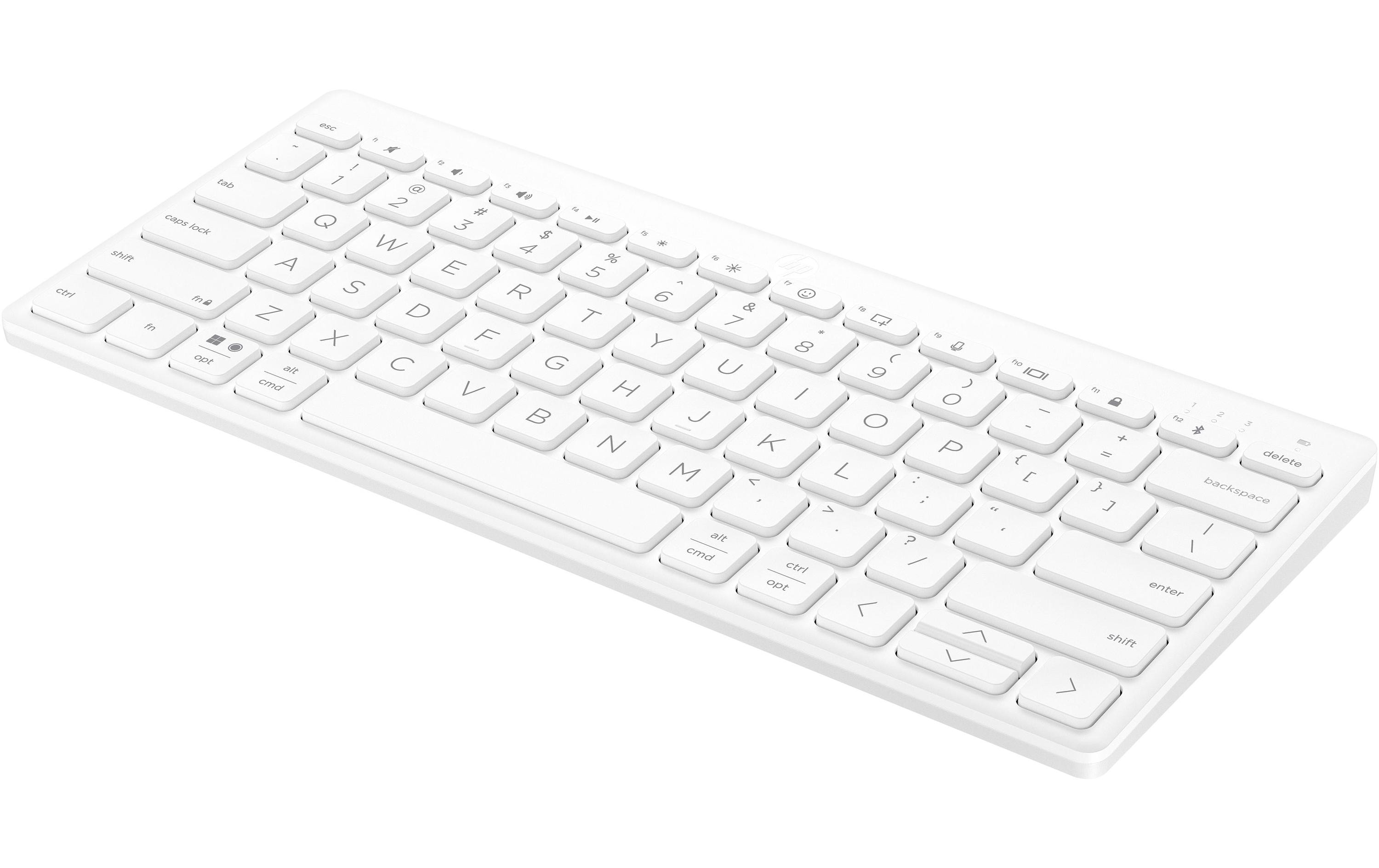 Tastatur 350 Compact Keyboard WhiteKompakte Bluetooth Tastatur
