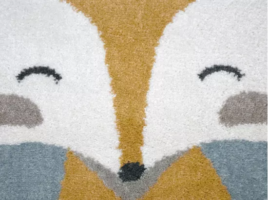 Tapis enfant motif renard - 100 x 150 cm - multicolore - JUNIO