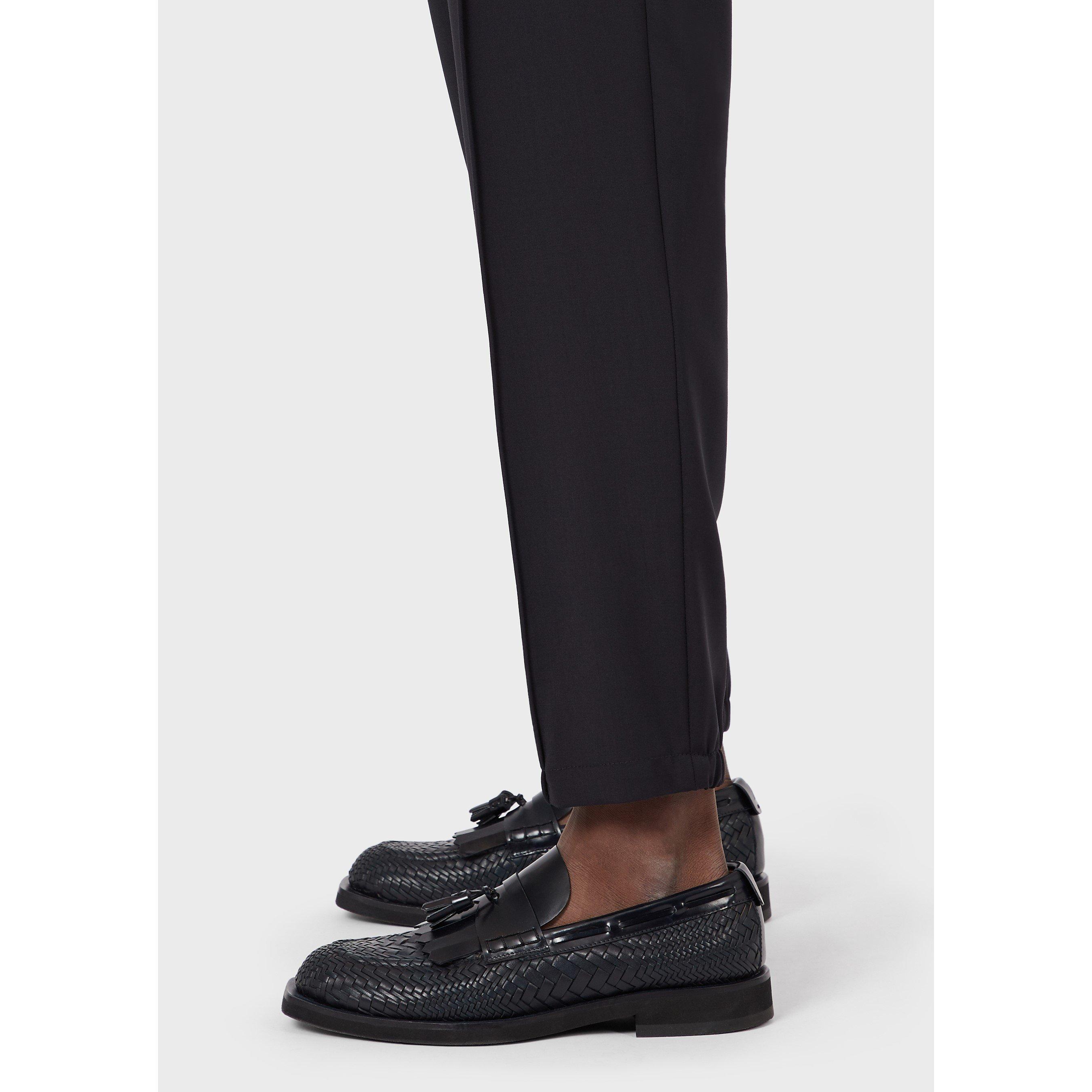 Emporio Armani Wool Crepe Trousers