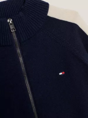 Cardigã Hilfiger Monotype Relaxed com zíper