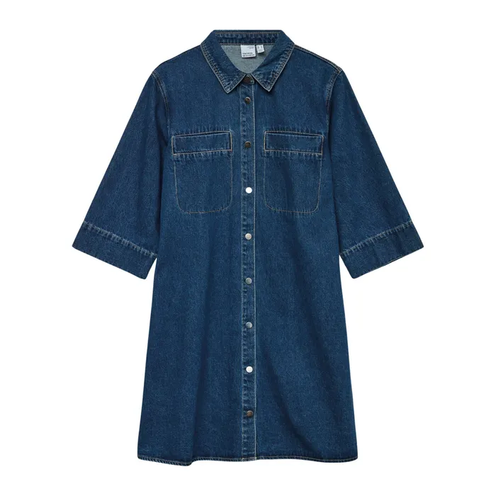 Vero Moda Migga 3/4 Denim Overhemdjurk Dames