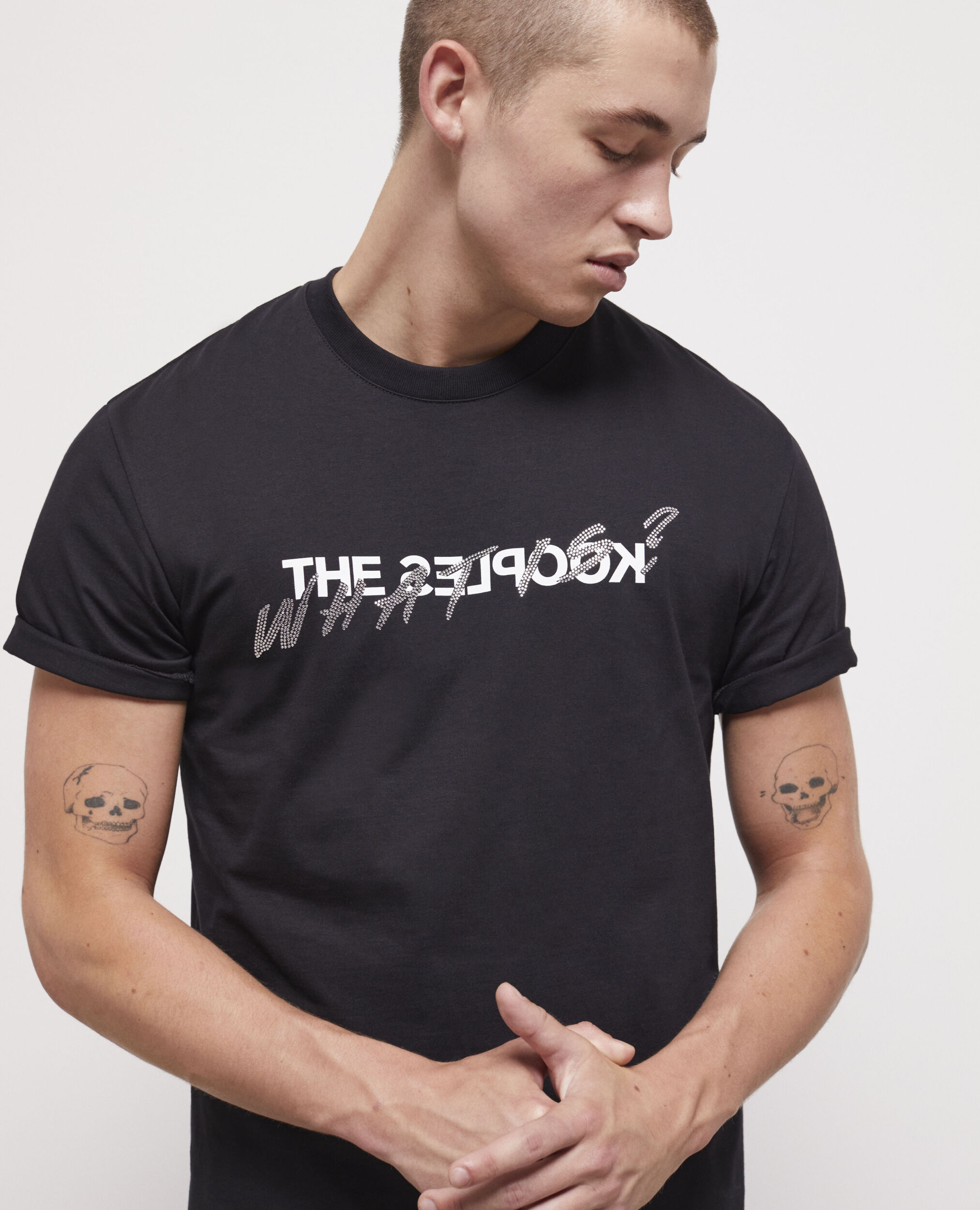 T-shirt What is à strass noir
