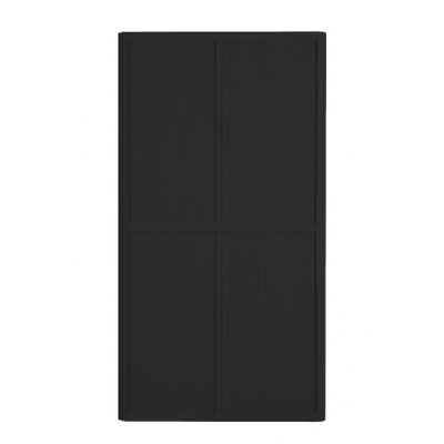 Armoire basse à rideaux EASY OFFICE - 110 x 204 x 41,5 cm - Corps, rideaux et poignée noir