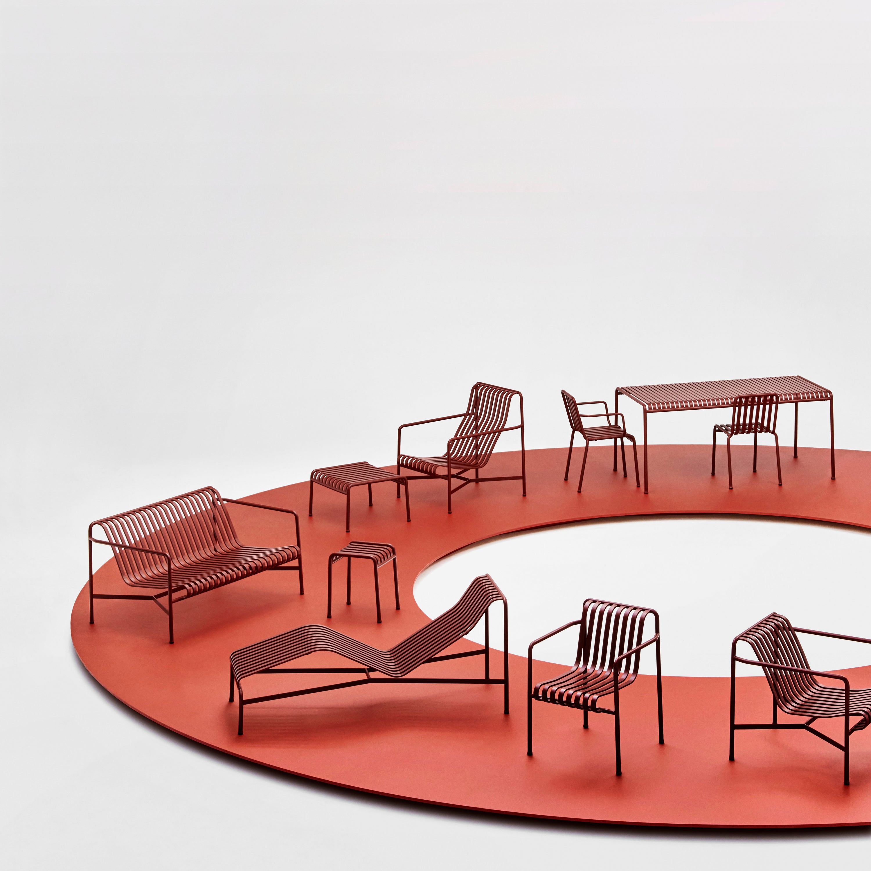 HAY Palissade Ligbed - Iron Red