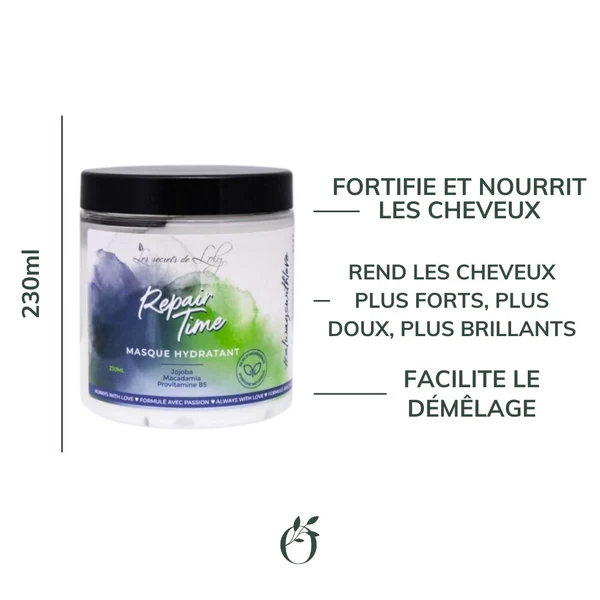 Les Secrets de Loly Masque Hydratant et Fortifiant - Repair Time 230 mL