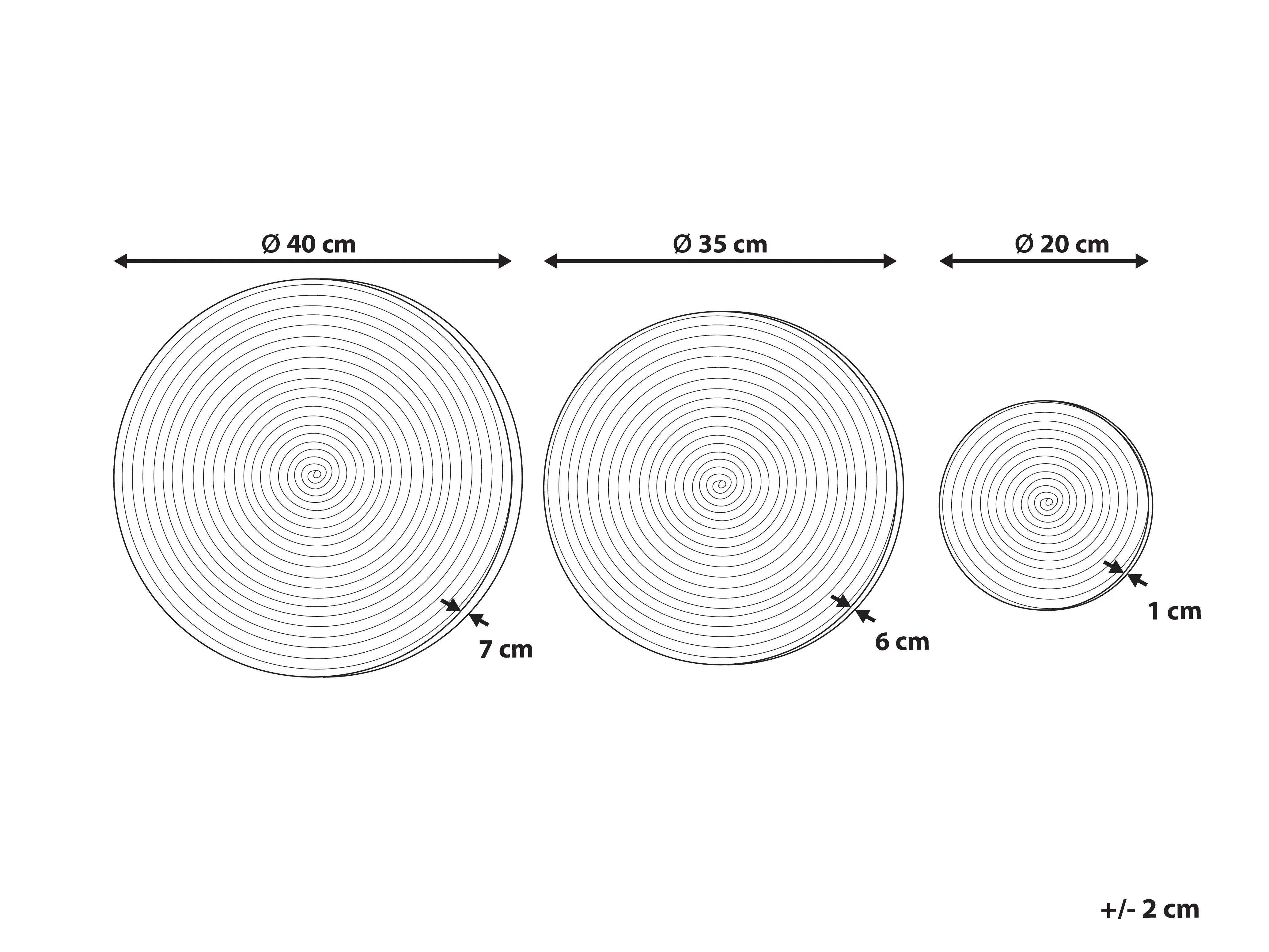 Set van 3 hangende decoraties CANTHO Zeegras 40/35/20 cm Zwart