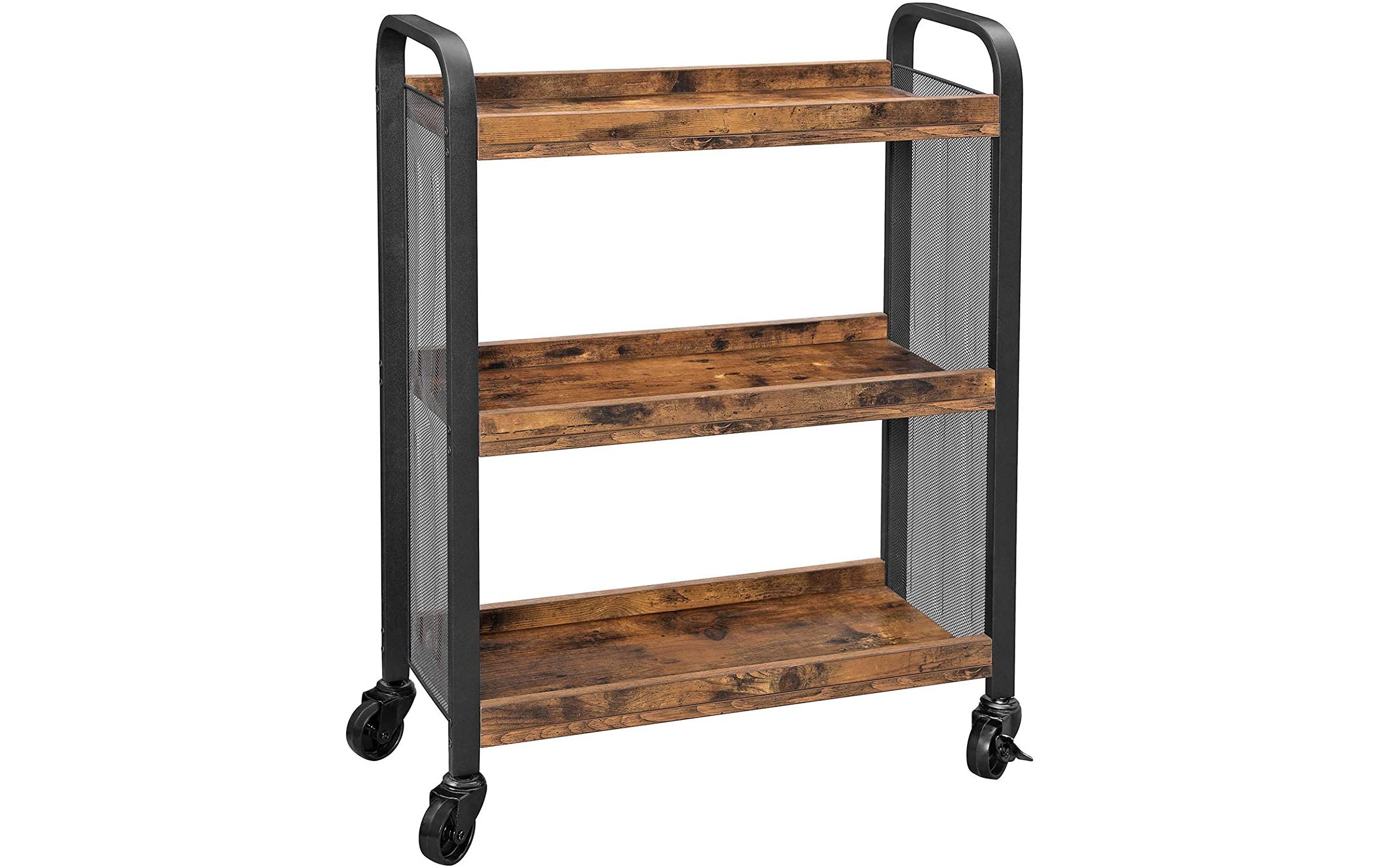 Bartrolley mit Rollen 66 x 85 cm, Braun/SchwarzModerner Barwagen