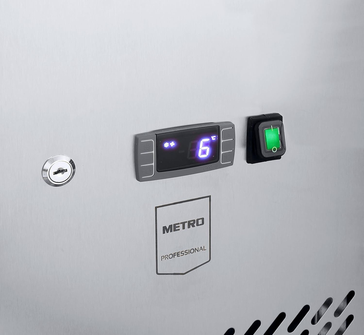 METRO Professional Tiefkühlschrank GCF3100, 334 L, Arbeitstisch mit Kühlung/Kühltheke, Kühltisch Gastro aus Edelstahl, 3 Türig, 660 W