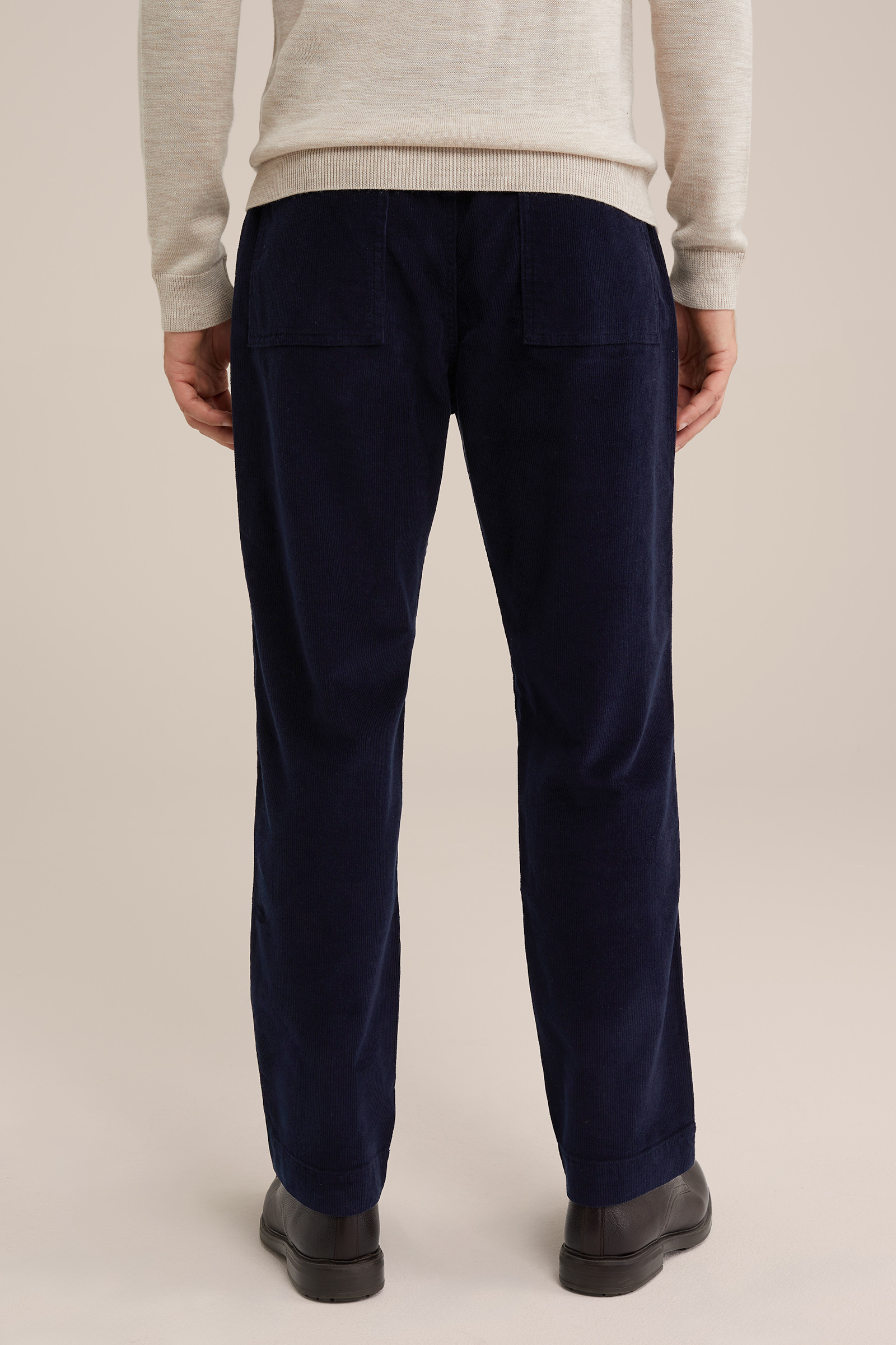 straight fit chino van corduroy Blue Ridge Donkerblauw