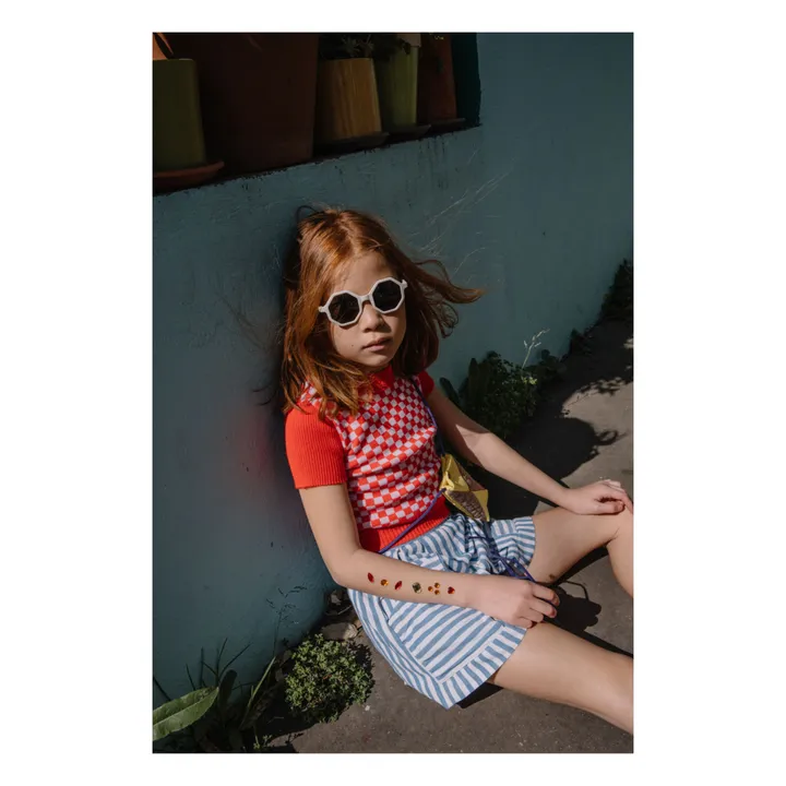 Mini Kyomo Lunettes de Soleil et Pochette YEYE X Mini Kyomo | Blanc